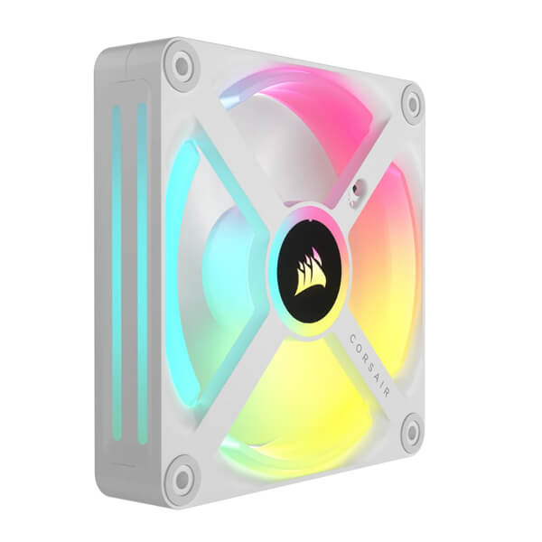 Corsair iCUE Link QX120 RGB White 120mm PWM Cabinet Fan Starter Kit with iCUE Link System Hub (Triple Pack)